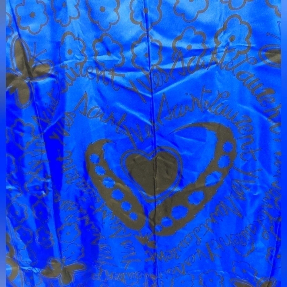 Very Rare Print Authentic YSL Yves Saint Laurent Silk Scarf - Picture 8 of 13